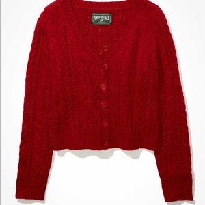 AE Cropped Button-Up Cardigan